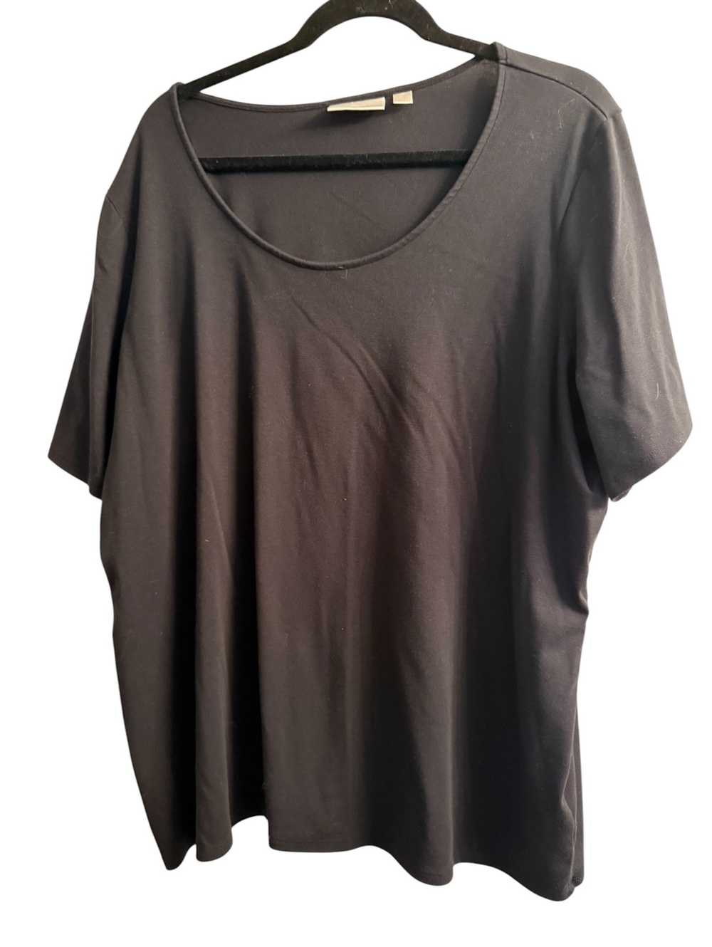 Belle by Kim Gravel Black Short Sleeve Top Size 2X